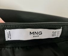 Mango faux leather skirt black