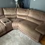 Fabric Corner Recliner Sofa - Taupe Image 6