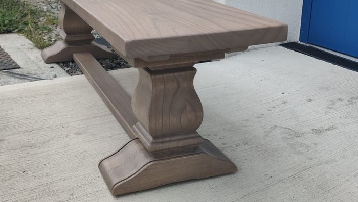 200cm Vintage Ash Dining Bench Rustic