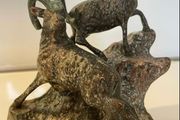 Vintage Bronze Big Horn Rams c1970