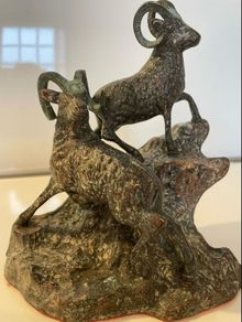 Vintage Bronze Big Horn Rams c1970