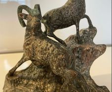 Vintage Bronze Big Horn Rams c1970