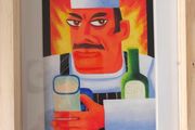 Framed Graham Knuttel "Hot Gin" hand signed and numbered print