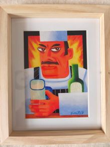 Framed Graham Knuttel "Hot Gin" hand signed and numbered print