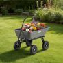 Garden Dump Cart 181kg - No-Flat Wheels Image 8