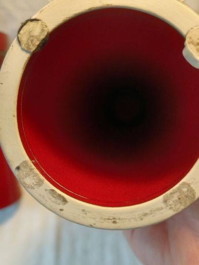 A Pair of Mid Seventies West German Ceramic Candlesticks