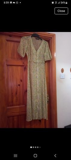 ladies lime green floral dress