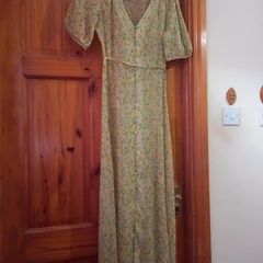 ladies lime green floral dress