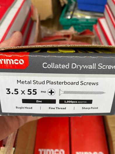 60,000 Collated Plasterboard Gun Screws Job Lot Clearance Plasterers Supplies