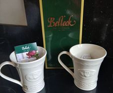 Belleek mugs x 2