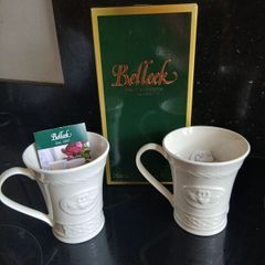 Belleek mugs x 2