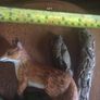 Vintage 1990s Teak wall plaque with 3D ornamental fox - Artist Ryanhart Image 3