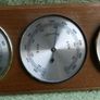 Vintage Wall Hanging Thermometer & Barometer & Hygrometer (one glass is missing) Image 2