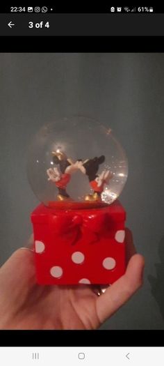 disney mickey and minnie snowglobe