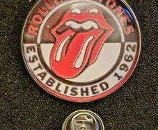 Rolling stones, pin back badge.