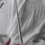 Beautiful Tulle Curtain with No Drill Extendable Curtain Pole /Cream White Image 5