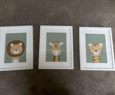 Framed animal prints for Nursery