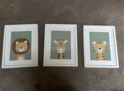 Framed animal prints for Nursery
