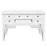 White Writing Desk with 5 Drawers Image 3