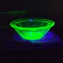 Antique Uranium Glass Dessert Bowl Collection Image 5