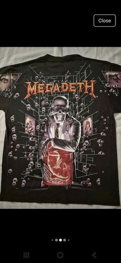 Megadeth Shirt Rust In Peace Hangar 18 Reprint 1991 Brockum XL Vic Rattlehead