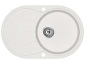 Granite Kitchen Sink Single Basin Oval White