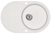 Granite Kitchen Sink Single Basin Oval White