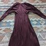 COS burgundy long sleeve pleated dress Image 2