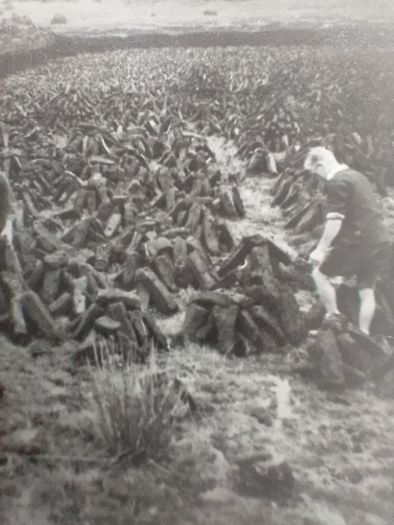 Set of 4 Vintage Photos: Connemara Camping, Cycling & Turf Cutting Expedition