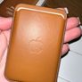 iPhone Leather Wallet in Colour Saddle Brown Image 2