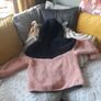 pink and black fluffy jacket from fila Image 4