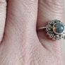 Sterling Silver Ring with Labradorite and Marcasite. Image 5