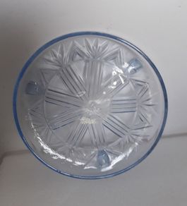 CAKE STAND - Vintage - Blue Glass