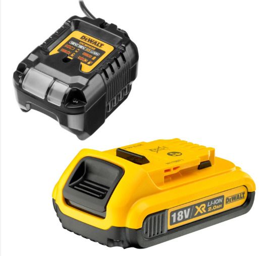 Dewalt DCB184 18V XR 5.0Ah Li-Ion Battery + DCB1102 Charger Set