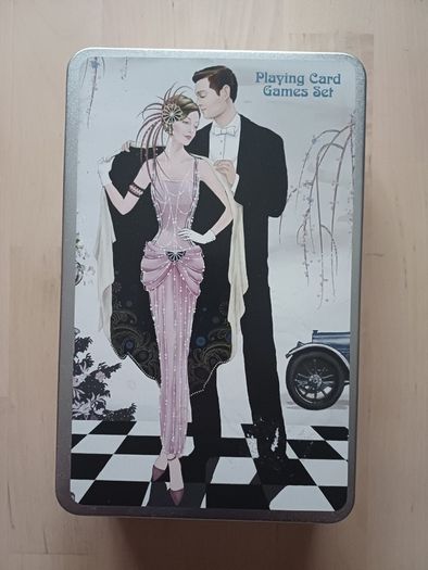 Playing Cards, Dice & Book Set Tin Box NEW