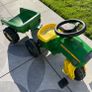 John Deere Pedal Tractor & Trailer for kids Image 3