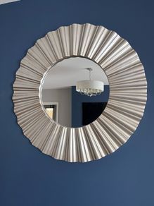 Champagne Round Decorative Mirror