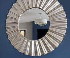 Champagne Round Decorative Mirror