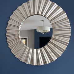Champagne Round Decorative Mirror