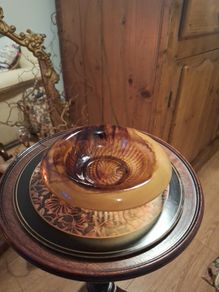 Vintage Glassware - Art Deco Davidson cloud glass bowl