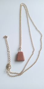 Goldstone pendant and chain