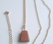 Goldstone pendant and chain