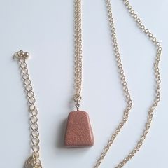 Goldstone pendant and chain