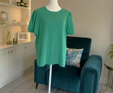 Ladies Emerald Green Short-Sleeved Top by Gallery
