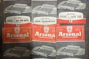 7 vintage Arsenal FC match programmes