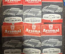7 vintage Arsenal FC match programmes
