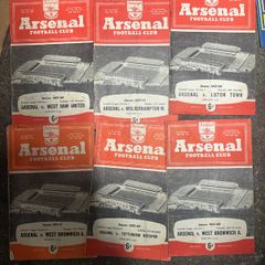 7 vintage Arsenal FC match programmes
