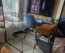 120cm x 120cm EZ Living Black Frame Mirror