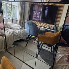 120cm x 120cm EZ Living Black Frame Mirror