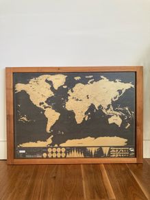 Framed Scratch Map